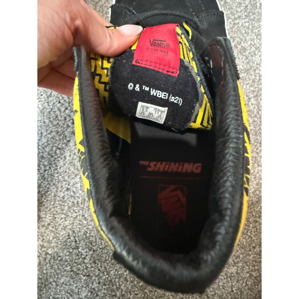 Vans Sk8-Hi The Shining Horror Collection Black Yellow Redrum Men 9.5 Women 11 - Picture 5 of 7